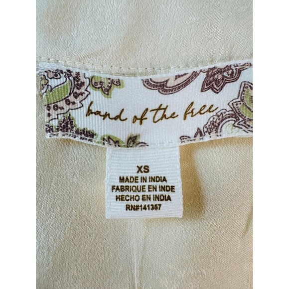 2/$30 NWT XS Band Of The Free Minimalist Style Long-Sleeve Cream Blouse - Picture 3 of 16